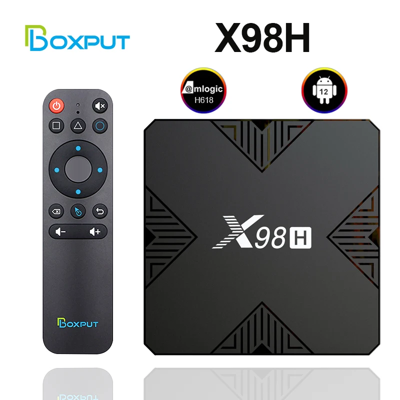 

X98H Android 12.0 TV Box Android Allwinner H618 TVBox 4GB 32G Wifi6 2.4G & 5G 4K Media Player Voice Assistant Smart Set Top Box