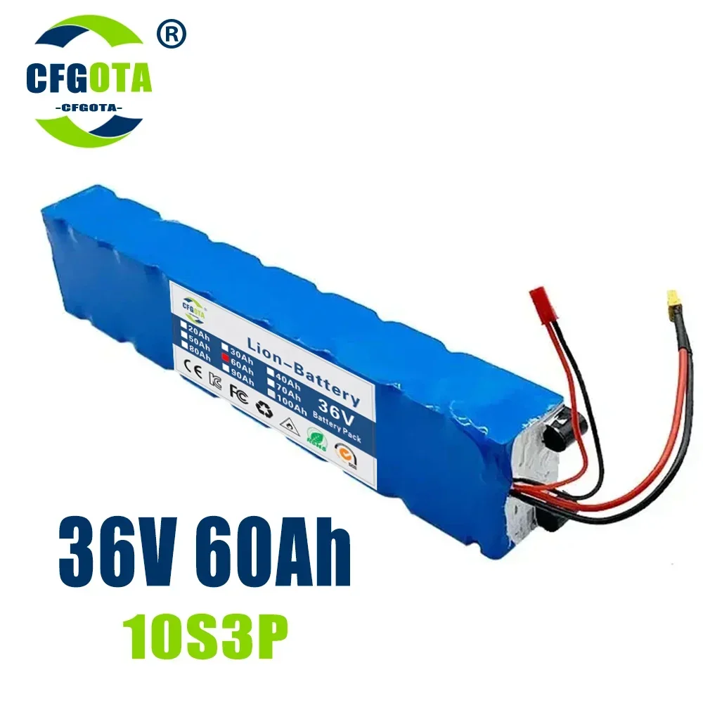 

2024 Upgrade 36V 60Ah Scooter 18650 Battery Pack for M365 36V 60000mAh Battery Pack Electric Scooter BMS Board