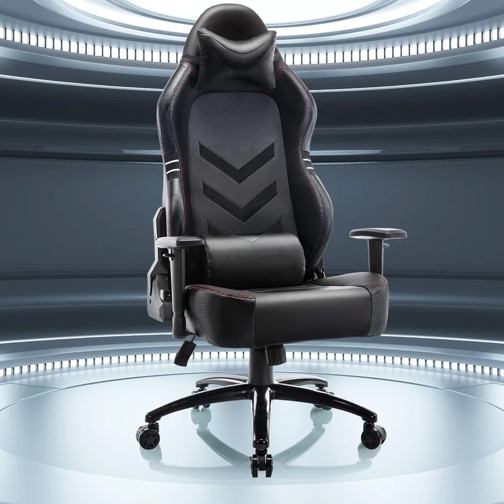 Office Chair  350lbs-Racing Computer Gamer Chair, Ergonomic Office PC Chair with Wide Seat, Reclining Back, Adjustable Armrest