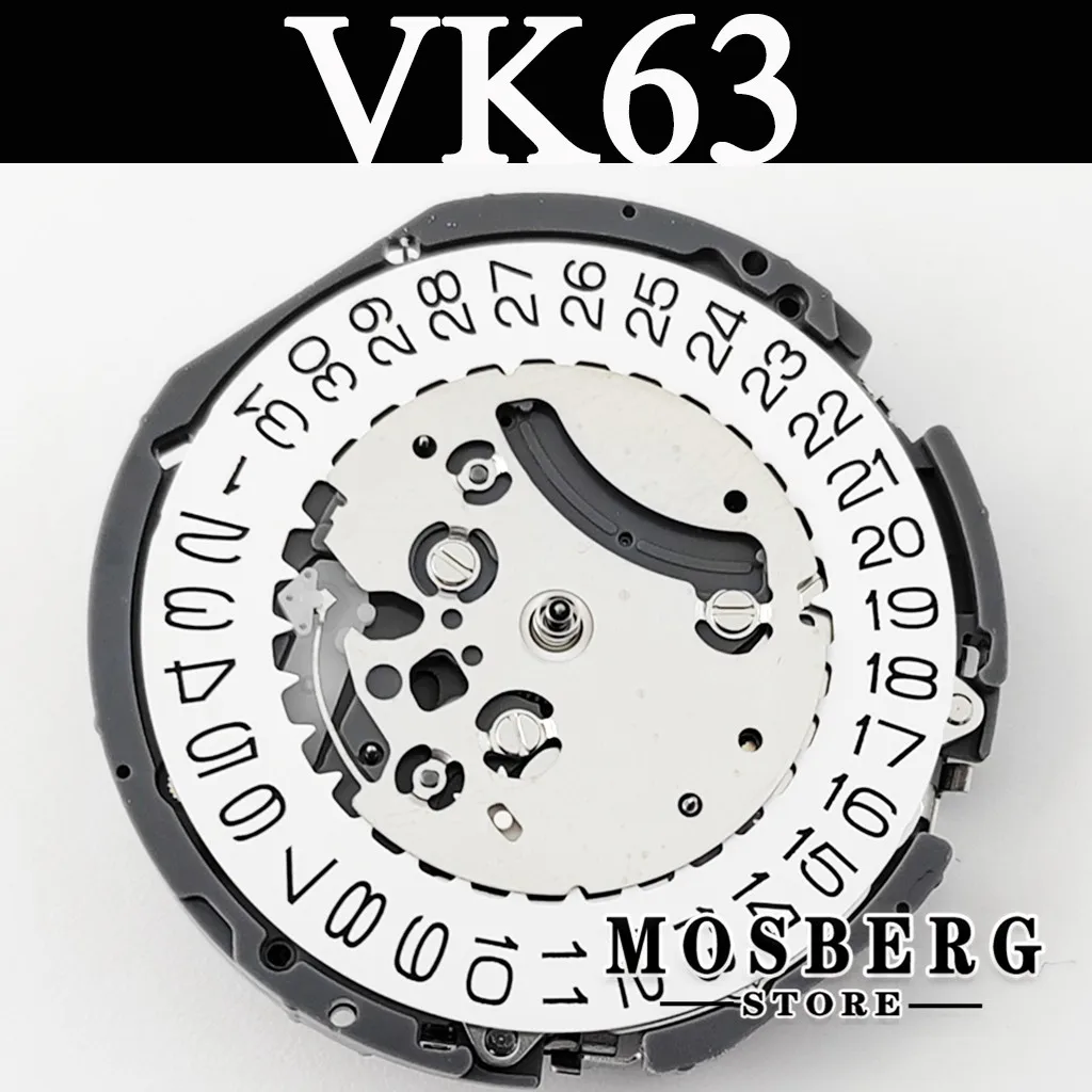 

VK63 Quartz Watch Movement Date at 3 o'clock Chronograph For VK SERIES VK63A VK63 High Accuracy Watches Repair Tool