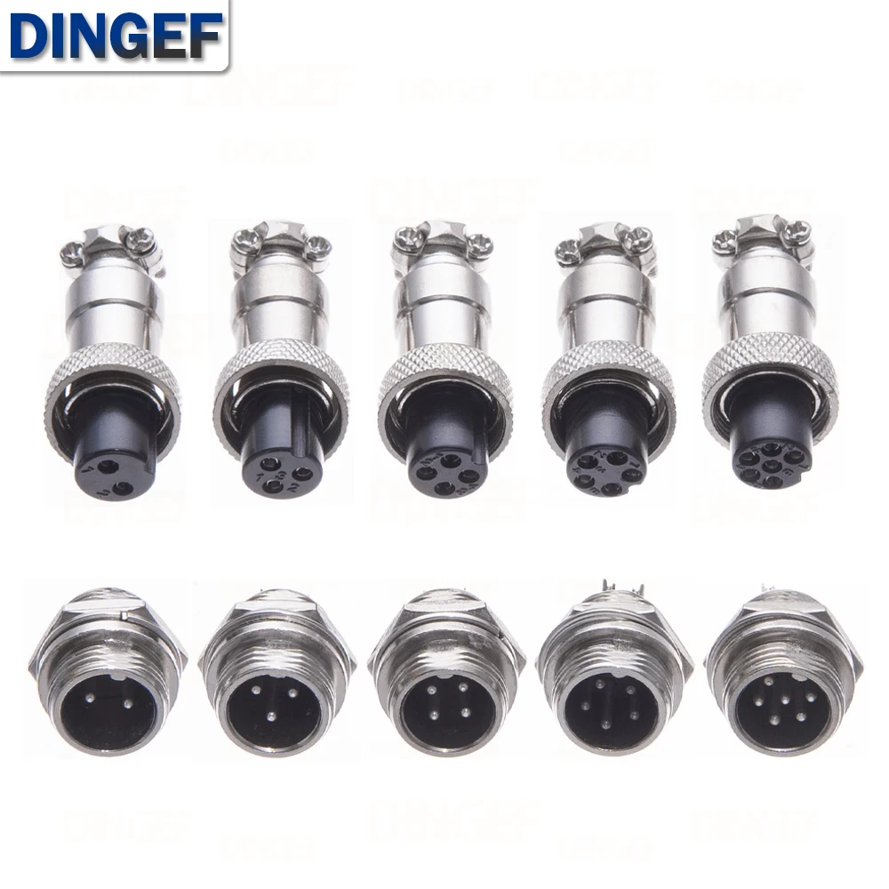 Enhanced Circular Aviation Socket Plug with Plastic Cap - 12mm, Multi-Pin Configuration