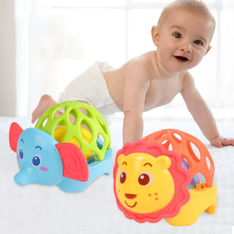 

Cute Lion Elephant Teether Toys For Children Baby Rattle Toys Soft Rubber Toy Educational Infant Toys Hand Bell Fuuny Baby Toys