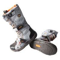 TMA EYES Strape-Accent Washed PU Leather Flat Women's Boot With Plus Size - Image 5