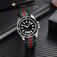 New fashionable men’s nylon strap calendar watch, luxurious and simple business men’s and women’s night light quartz watch