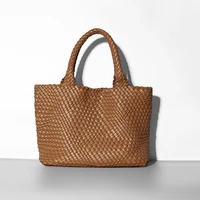 Sacs à main de styliste en tricot pour femmes, sac à bandoulière simple de grande capacité en cuir PU, sacs de voyage de plage 3