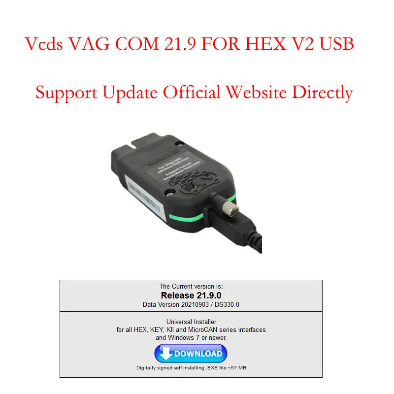 2023 New】Real Hex V2 Update Online For Vagcom VAG COM HEX V2 USB Interface  For VW AUDI Skoda Seat Supports CAN Unlimits - AliExpress