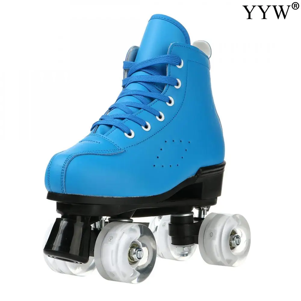 Roller Skates Shoes 4 Wheels Double Row Teenager Beginner Adult Men Women Outdoor Sport