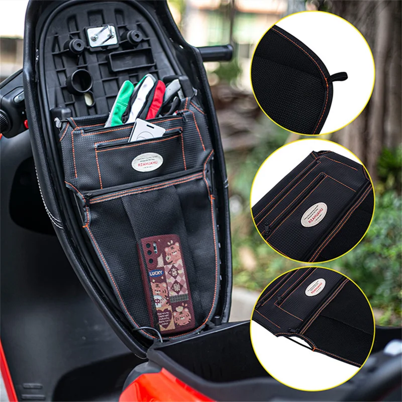 Motorcycle Scooter Seat Storage Bag Accessories Tool Bag Storage Bag Seat bag, storage and sorting bag