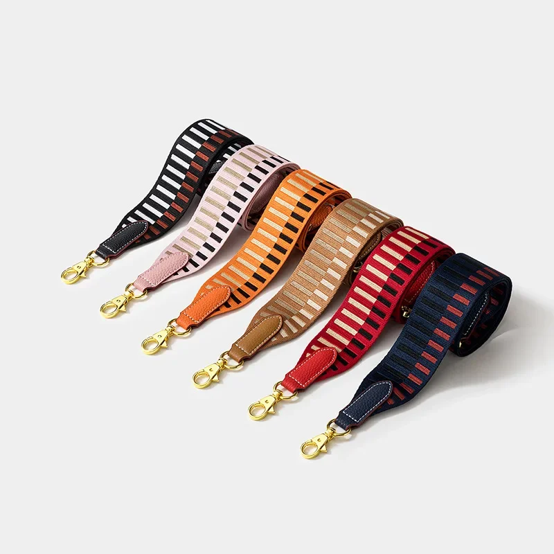 

Bag Straps For Handbags Woven Belt Wide Webbing Luxury Ladies Leather Small Shoulder Bag Cotton Straps For Crossbody Bags