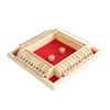 Box Dice Game 2-4 Players Classic Board Game for Adults Wooden Tabletop Game with Dices and InstructionMath Strategy Game 6