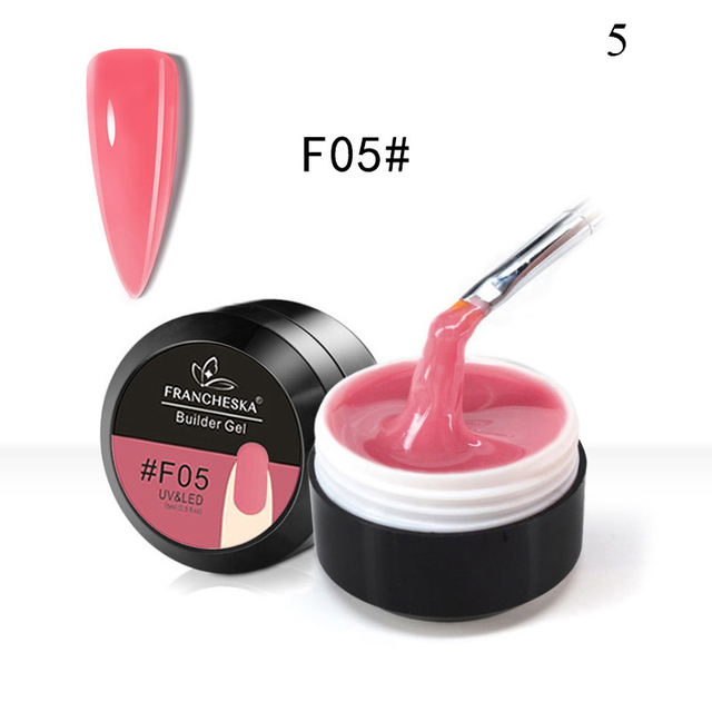 Extension Gel Nail Builder Pink White Clear Poly Builder Crystal Glue Soak Off Uv Manicure Long Lasting Diy Art Tool