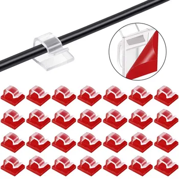 20/15/50 pcs สายคลิป Self กาวการจัดการสายไฟสีดําลวดผู้ถือ CLAMP Self-กาวรถลวดคลิปอุปกรณ์เสริม 1