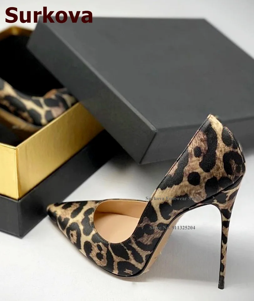 Leopard High Heel Stilettos | Surkova High Heels Leopard