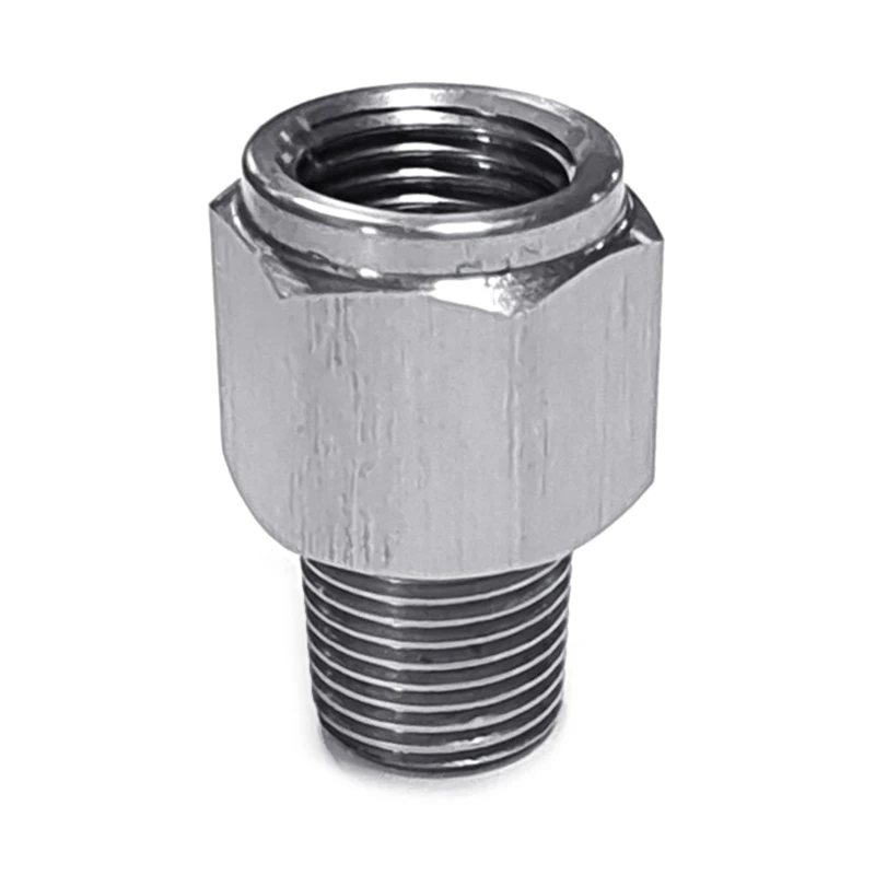 

1/8NPT Female To M10x1.0 Male Reducer Oil Pressure Gauge Adapter Stainless Steel