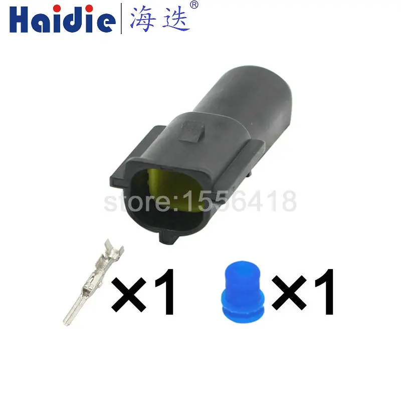 

1-20Sets 1pin way male female waterproof wire connector auto electrical plug 174879-2 174877-2 174880-7 174878-7