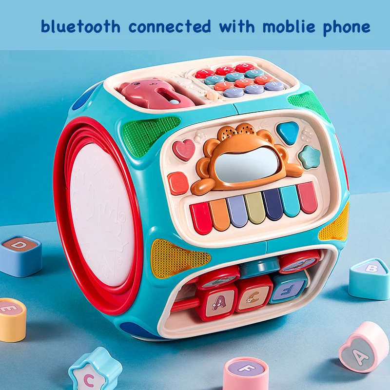 8 Game Modes Baby Activity Cube Fun Toddler Toy Piano Music Beats Drums Color Shape Sorter Learning Early Education Kid Toys