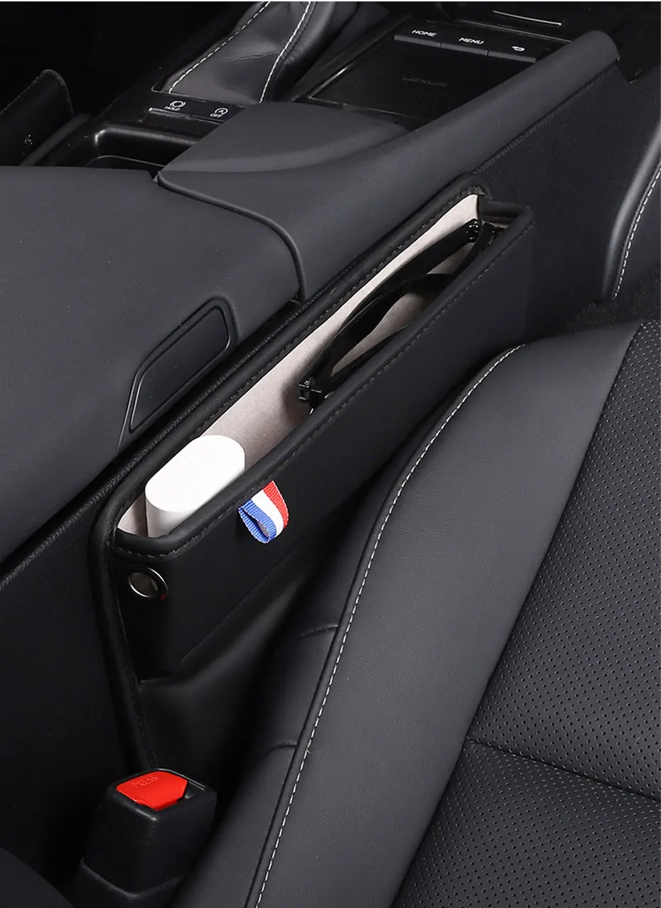 Car Seat Gap Filler Organizers PU Leather Auto Storage Pockets – SEAMETAL