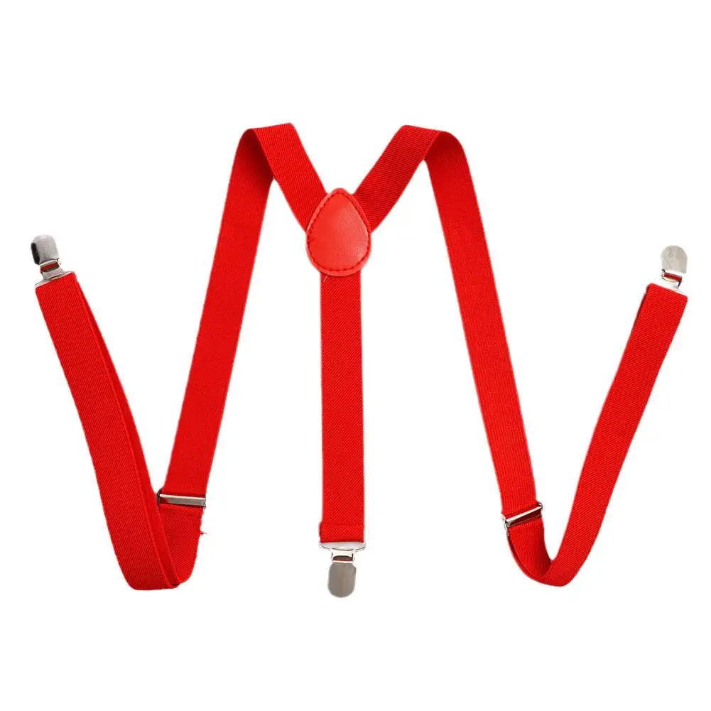 Suspenders Men Adjustable Polyester Elastic Adult Suspenders Unisex Wide Fits Size Duty Belt Heavy Y Clips All One Shape Br J8K3