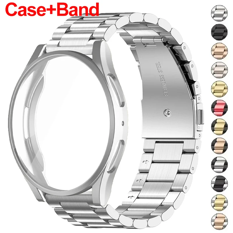Stainless Steel Bracelet with Metal Strap and TPU Cover