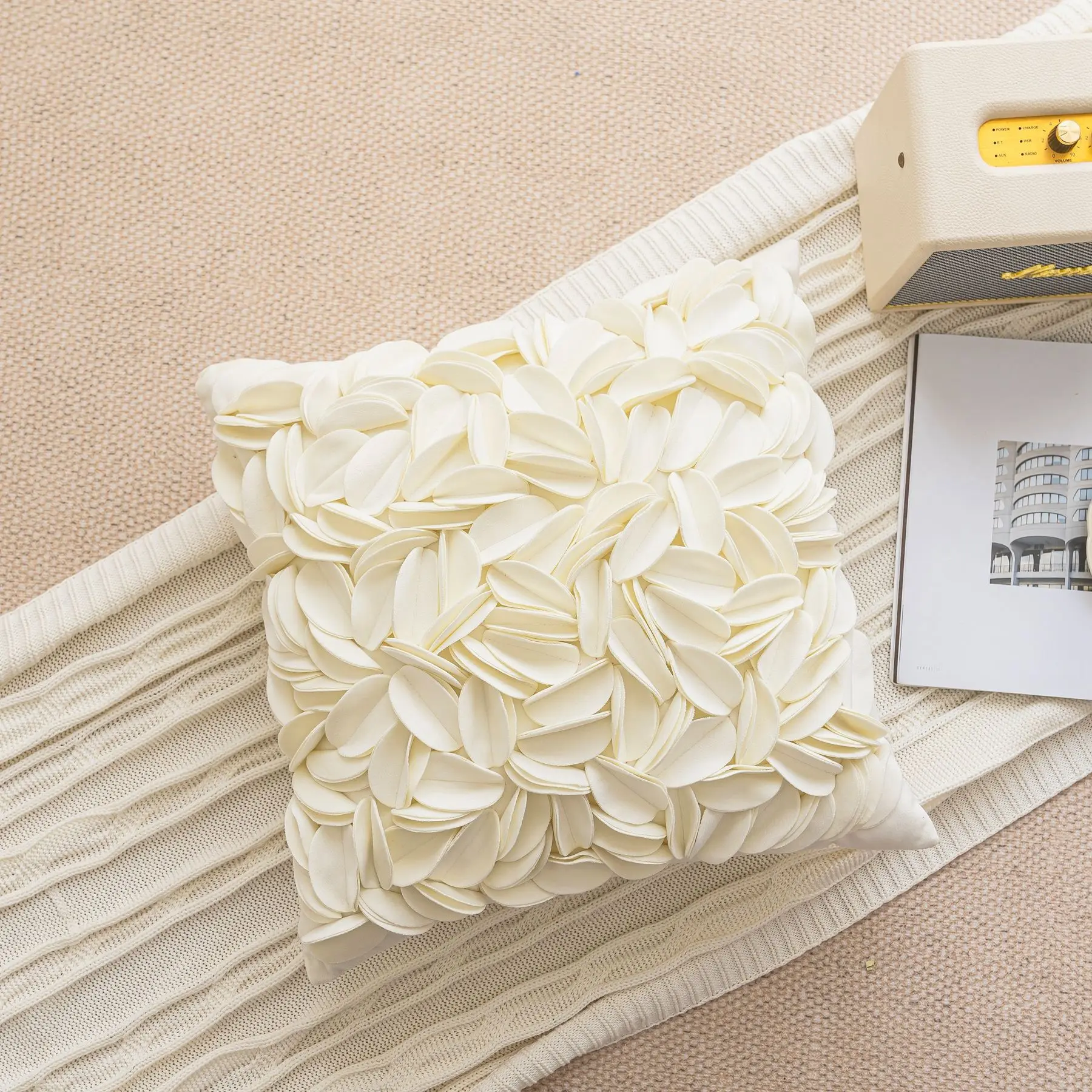 3D Floral Velvet Cushion Cover 5