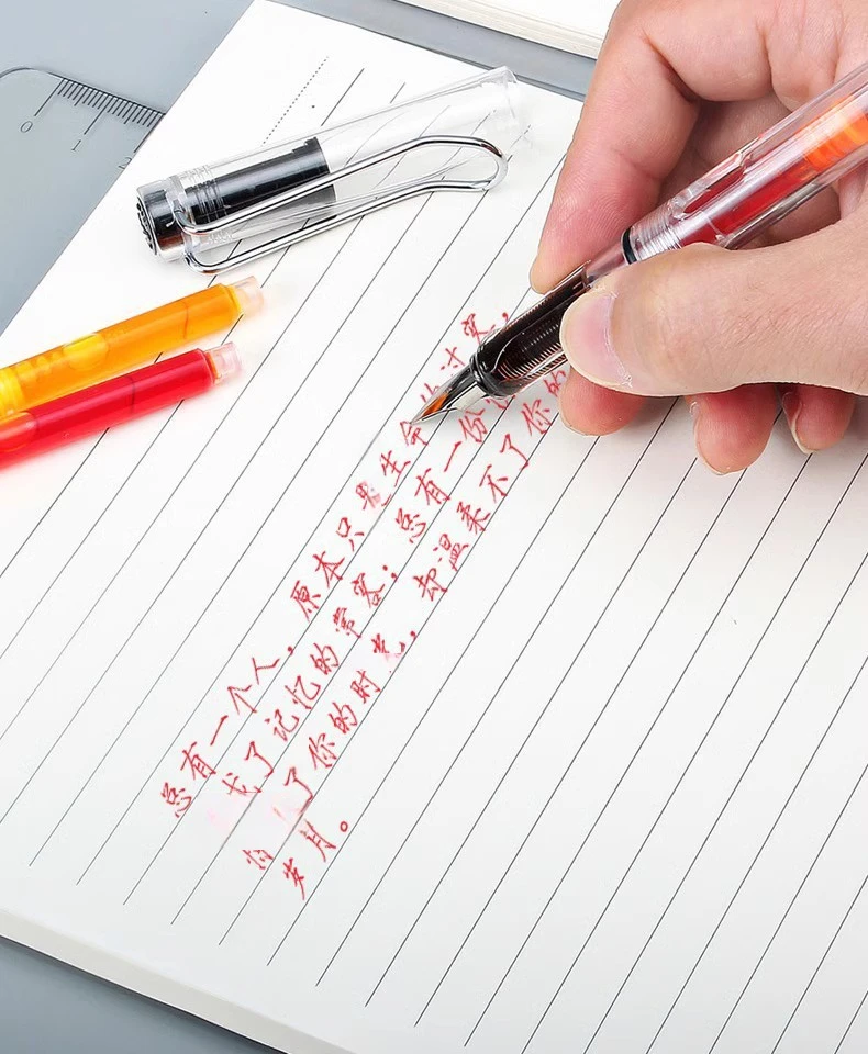 500/12 PCS JINHAO 12 색 만년필 범용 비 탄소 3.4mm 잉크 카트리지 Sac 리필 학교 사무용품 문구