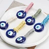 Evil Eye Wall Decor Handmade  Macrame Lucky Eye Plastic Blue Turkish Evil Eye Pendant Keychain Wall Hanging Bead Room Decor Gift 3