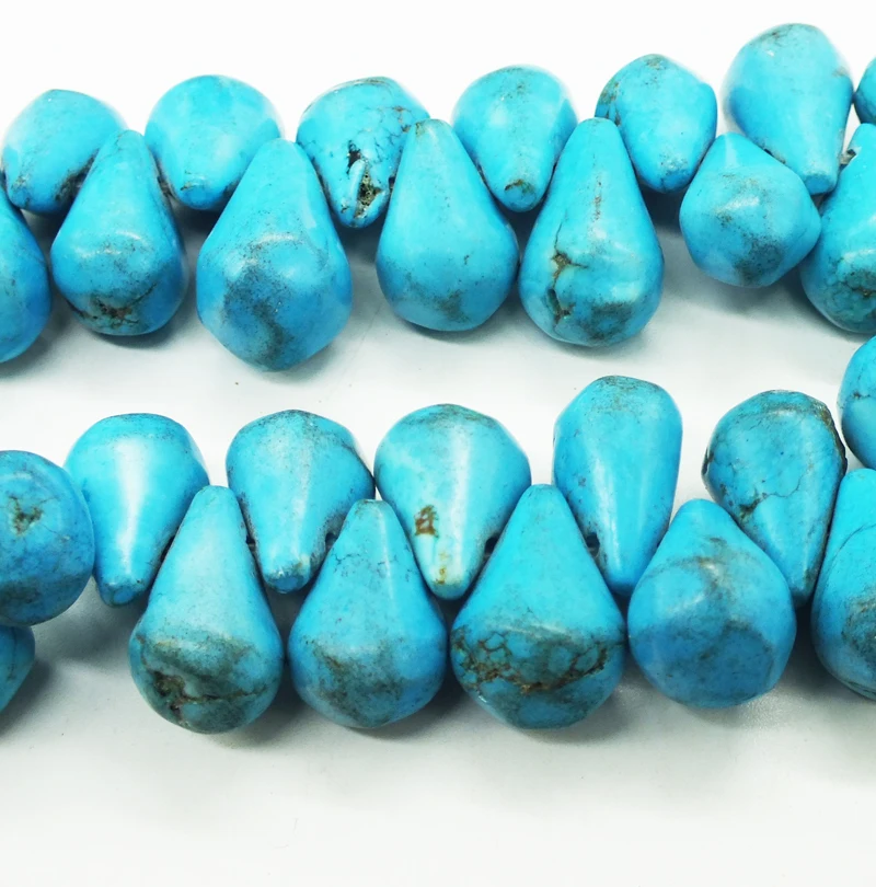

at last 2PCS 13X22MM Natrual Stone Beads Turkey semi-precious Stone Beads 15inches Diy Jewelry ( HAVE flaws )