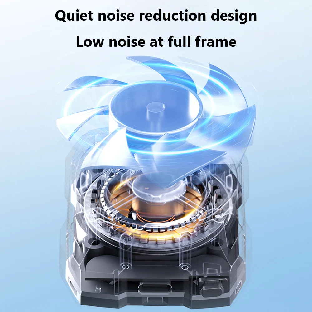 X52 Phone Cooling Radiator Mute Phone Cooling Fan 3-gear Adjustable Rechargeable Gaming Radiator for IOS Android Cool Heat Sink
