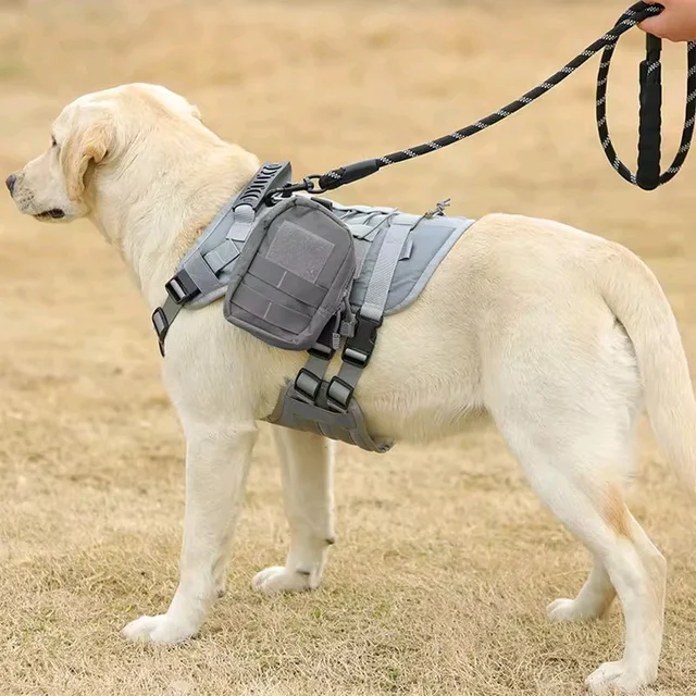 Big Dog Tactics Training Vest Harness Multi Functional Nylon Dog Adjustable Comfortable Control Dog Chest Harness Pet Supplies 5