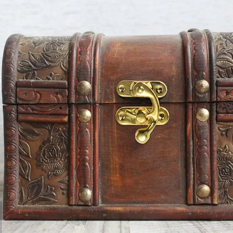 Wood Jewelry Box Hook Clasp 2pcs Retro Antique Box Trigger Latch Lock Vintage Style Left And Right Hook Latch For Jewelry