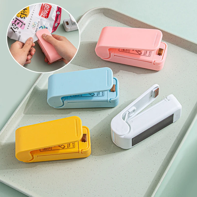 

Portable Bag Heat Sealer Plastic Package Storage Bag Clip Mini Sealing Machine Handy Sticker Seal For Food Snack Kitchen Gadgets