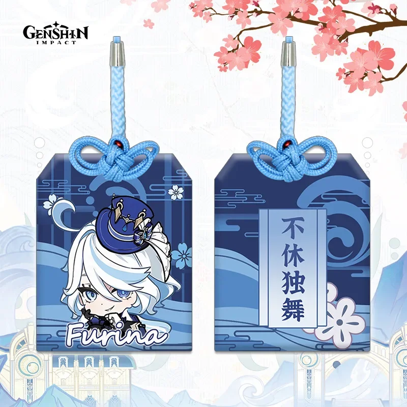 게임 임팩트 포칼러 퓨리나 리니 리넷 크리에이티브 자수 오마모리 펜던트, 행운의 부적 기모노 기도 키체인 선물 