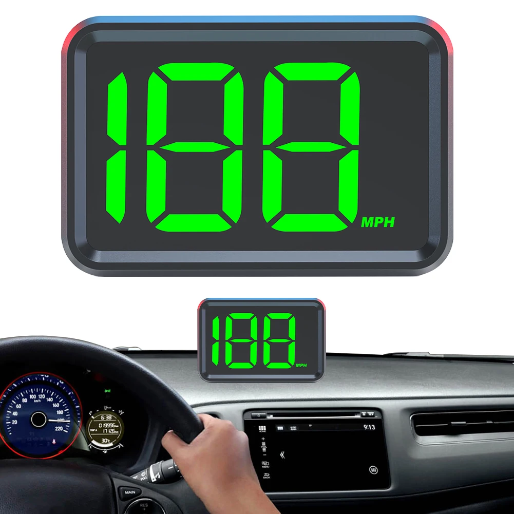 GPS KMH MPH HUD 속도계 헤드업 디스플레이 디지털 속도계 게이지 대형 글꼴 속도계 (자동차, 골프 카트, 버스, 보트용)