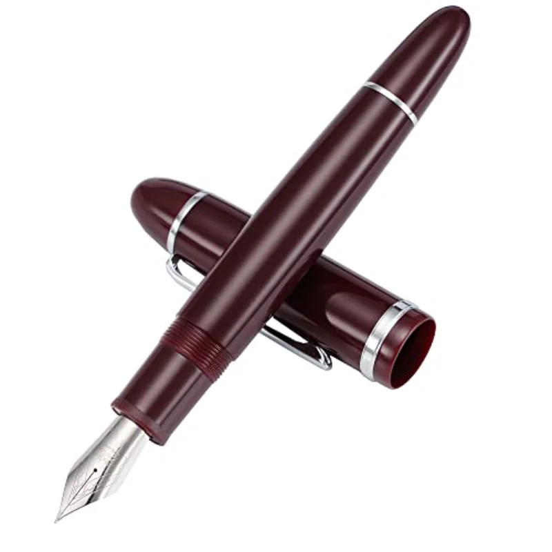 2PCS Jinhao X159 Fountain Pen Acrylic Barrel Refine Lacquer Fine Nib for Writing Signature Office School Ink Pen