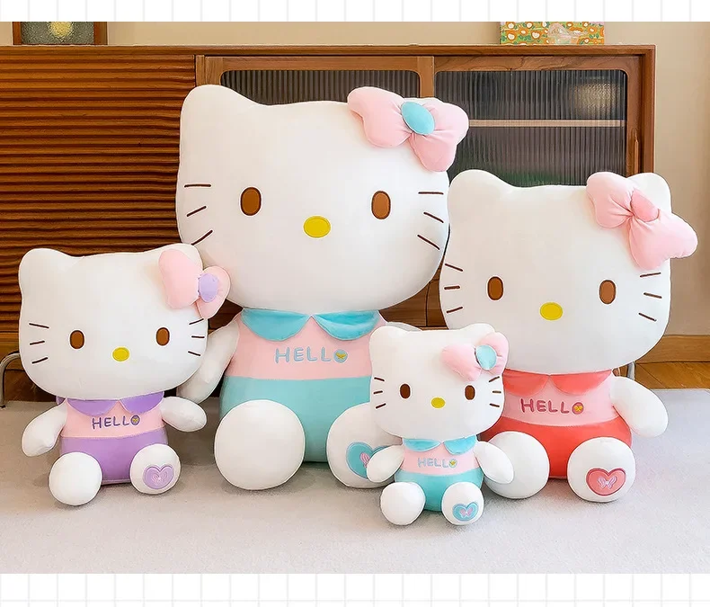 Hello Kitty Plush Sanrio Doll Cartoon Creative Cute Plush Room Pillow Decoration Gift