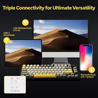 Ajazz AK820/AK820Pro Gaming Mechanical Keyboard Bluetooth 5.1/Wireless/C-Wired Customized Keyboard with Knob Hot Swapping Gasket - Image 4