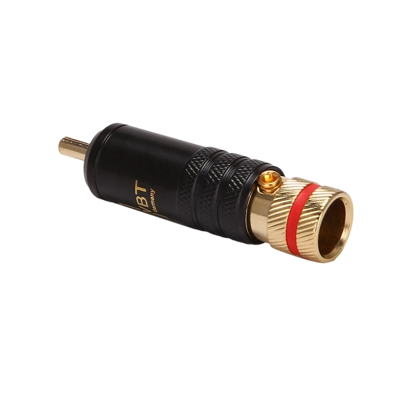 8Pcs Rca Locking Plugs Audio Video Connectors
