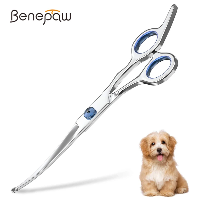 Benepaw Professional Curved Dog Grooming Scissors With Safety Round Tips Stainless Steel