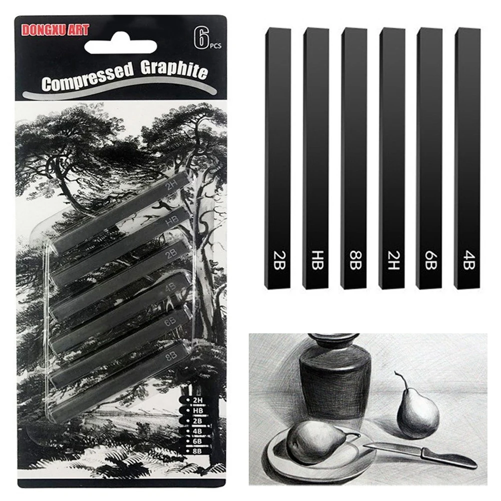 Charcoal Pencils 3/6Pcs Woodless Charcoal Pencil Set Sketch Drawing Tool sketch pencils charcoal pencils sketch drawing tools