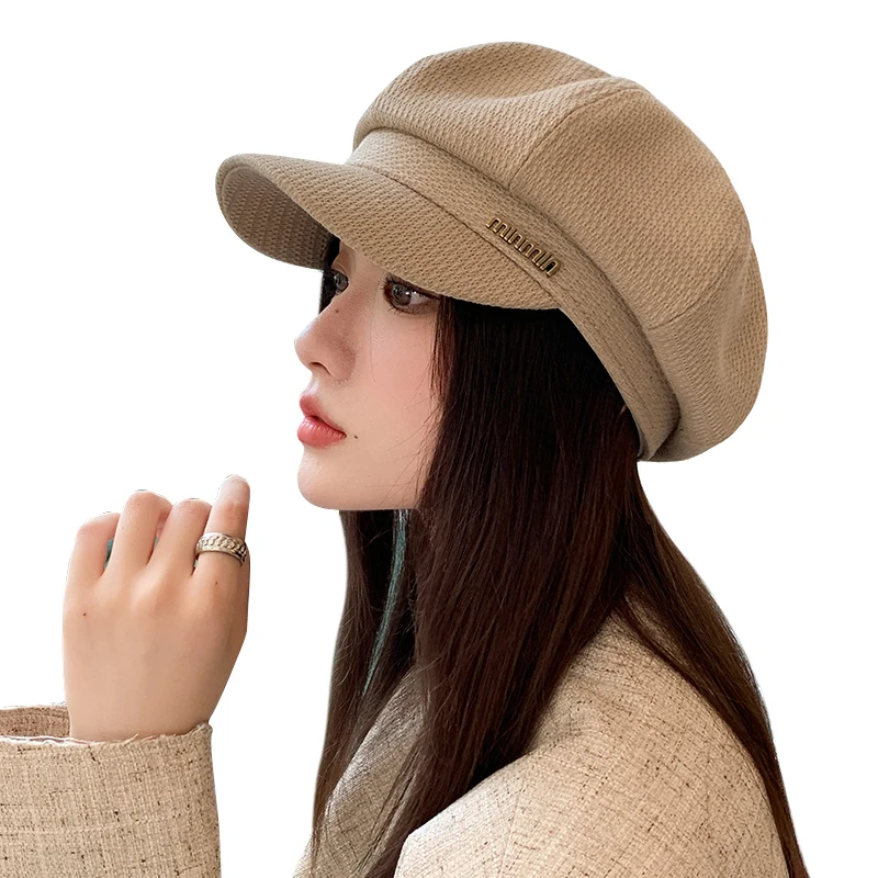 

New Autumn Winter Classics Octagonal Beret Hat for Women Girls Solid Color Vintage Female Newsboy Cap France Artist Painter Hat