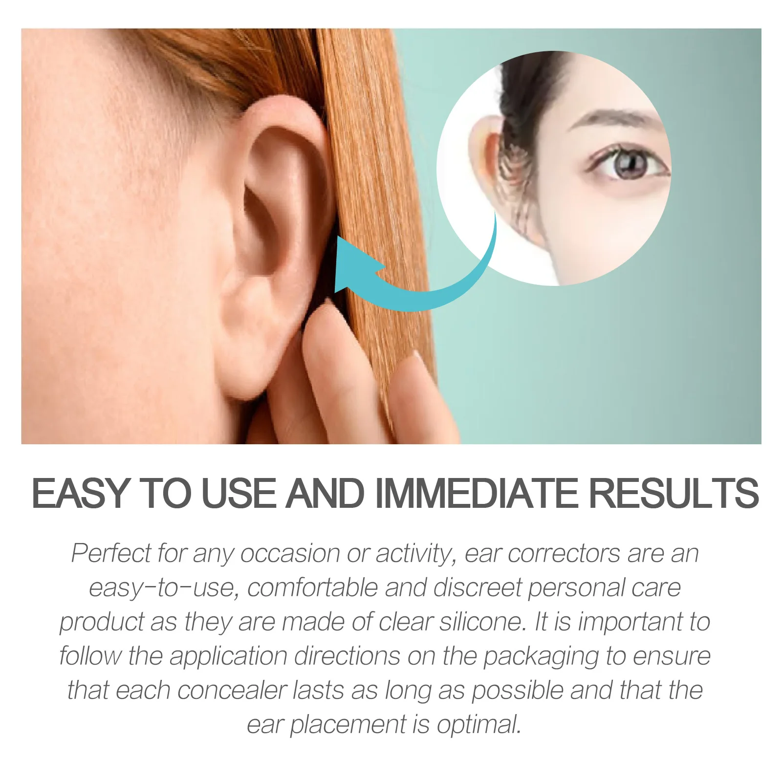 6 Pairs Cosmetic Discreet Protruding Ear Corrector, Ear Stickers Veneer  Ears Become Ear Correction Vertical Photo V-face Stickers Photo Stereotypes