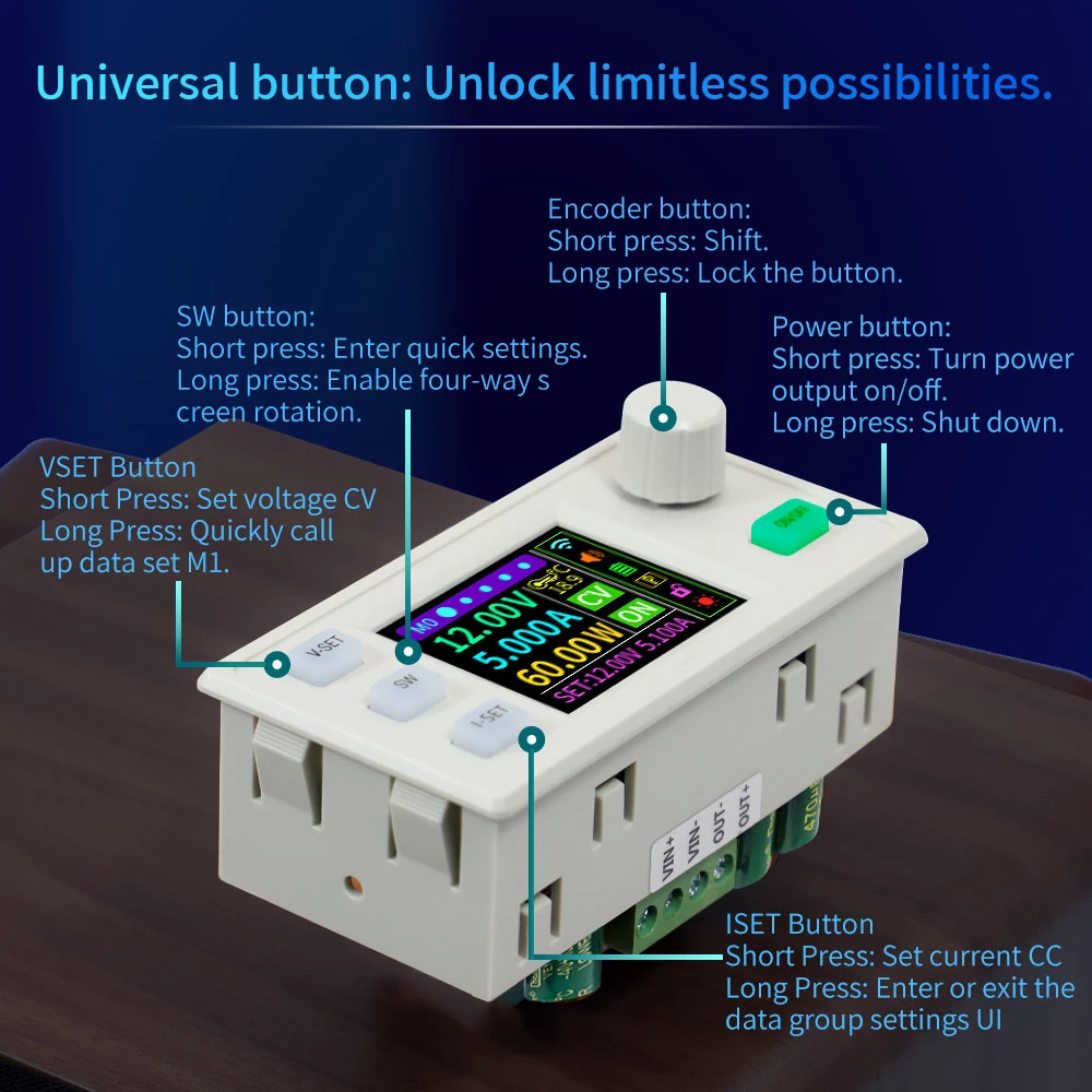 ALIMENTATION 50V 8A commodément portable régulateur de tension DC
