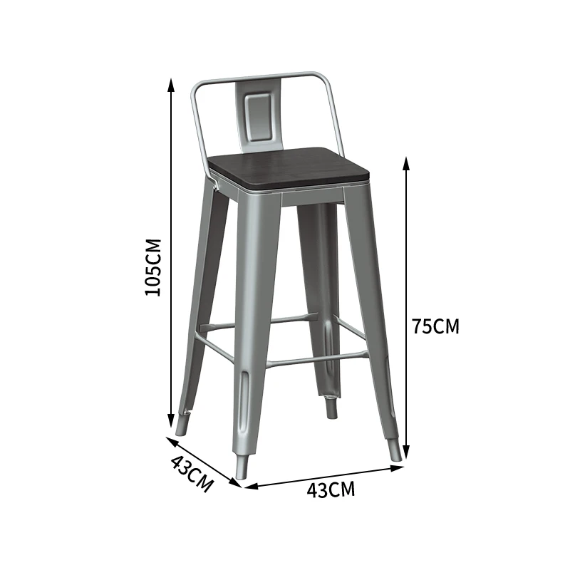 Solid Wood Table and Chair Combination Industrial Style Bar Against The Wall High Foot Narrow Table