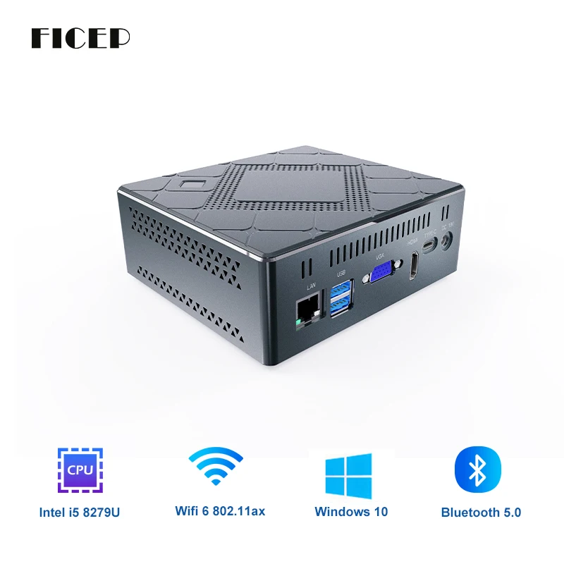 

CK10-A Intel I5 8257 Mini Pc SATA Win10 Bluetooth-Compatible4.2 Mini Desktop Computer USB2.0 VGA RJ45 Support Micro SIM PC Gamer