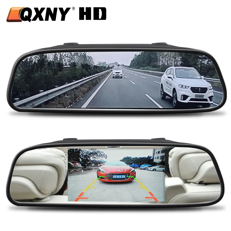 Car 4.3 inch Rearview Mirror Monitor for Vehicle Truck Van RV Lorry Parking Rear View Backup Camera LCD Color Display 2 Vedio car display,monitor display,car parking monitor