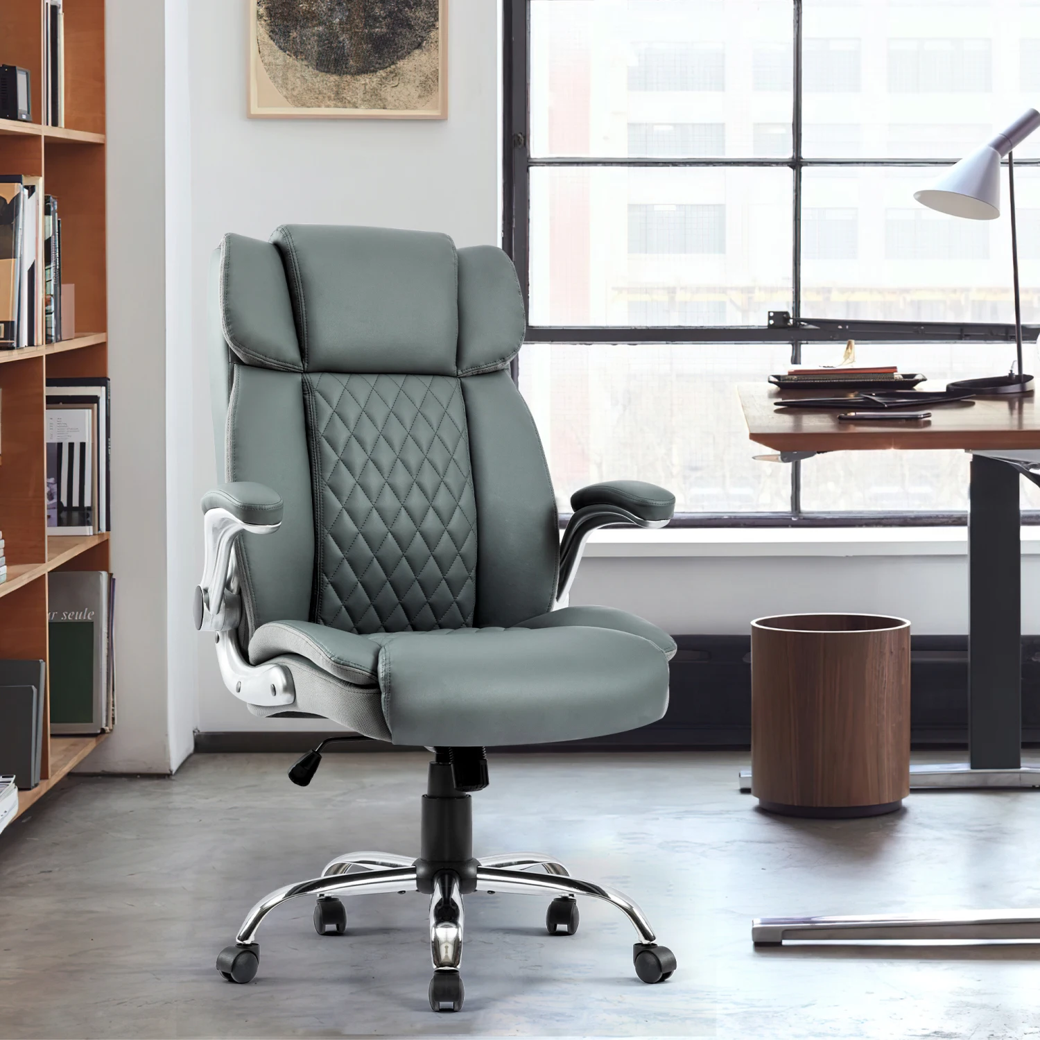 

Luxurious Swivel Velvet Executive Desk Chair for Office Room Comfort and Style in Black Color desk