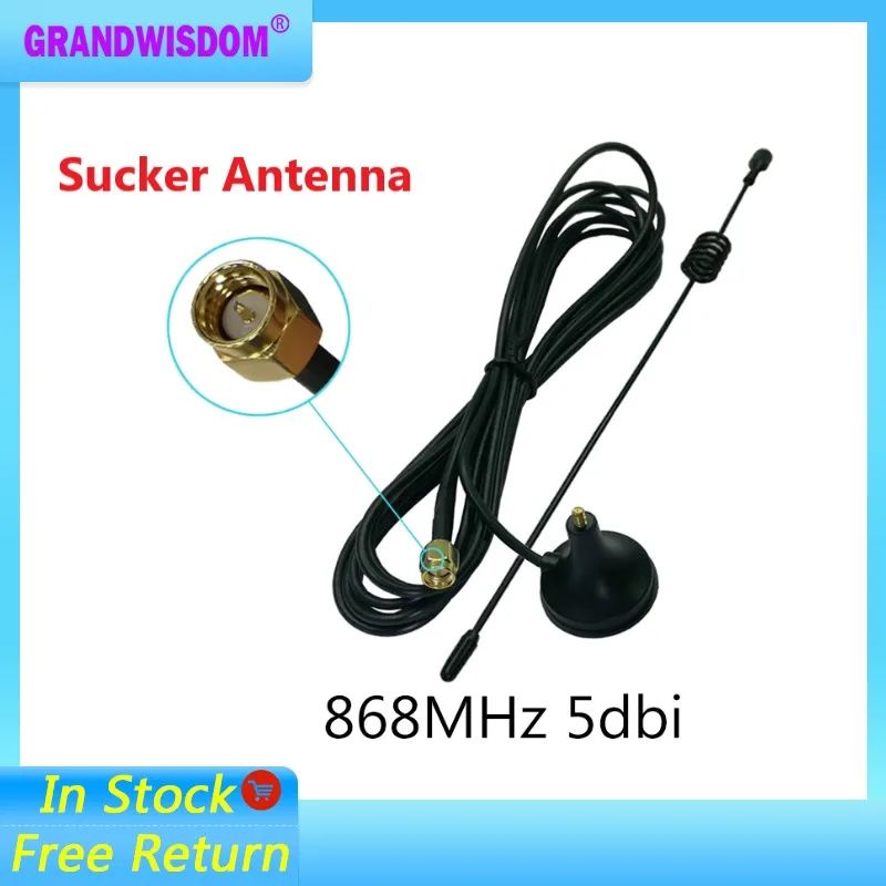 

868Mhz 900-1800 Mhz GSM Antenna 3G 5dbi SMA Male With 300cm Cable 868 mhz 915 mhz antena Sucker Antenne base magnetic antennas