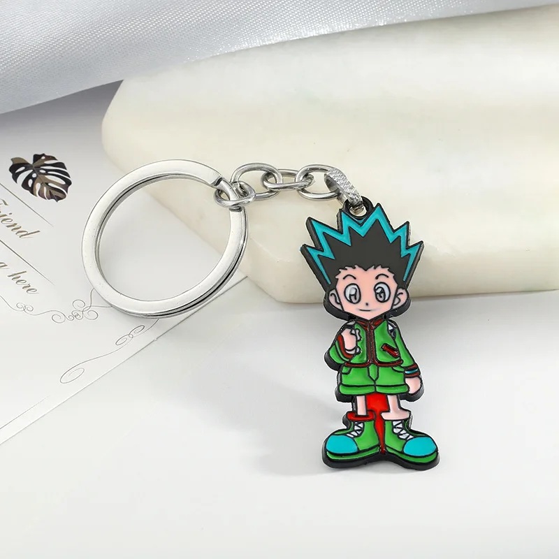 HUNTER&times;HUNTER cosplay pendant necklace keychain figure cartoon Q Gon Freecss earrings keyring props accessories fans gifts