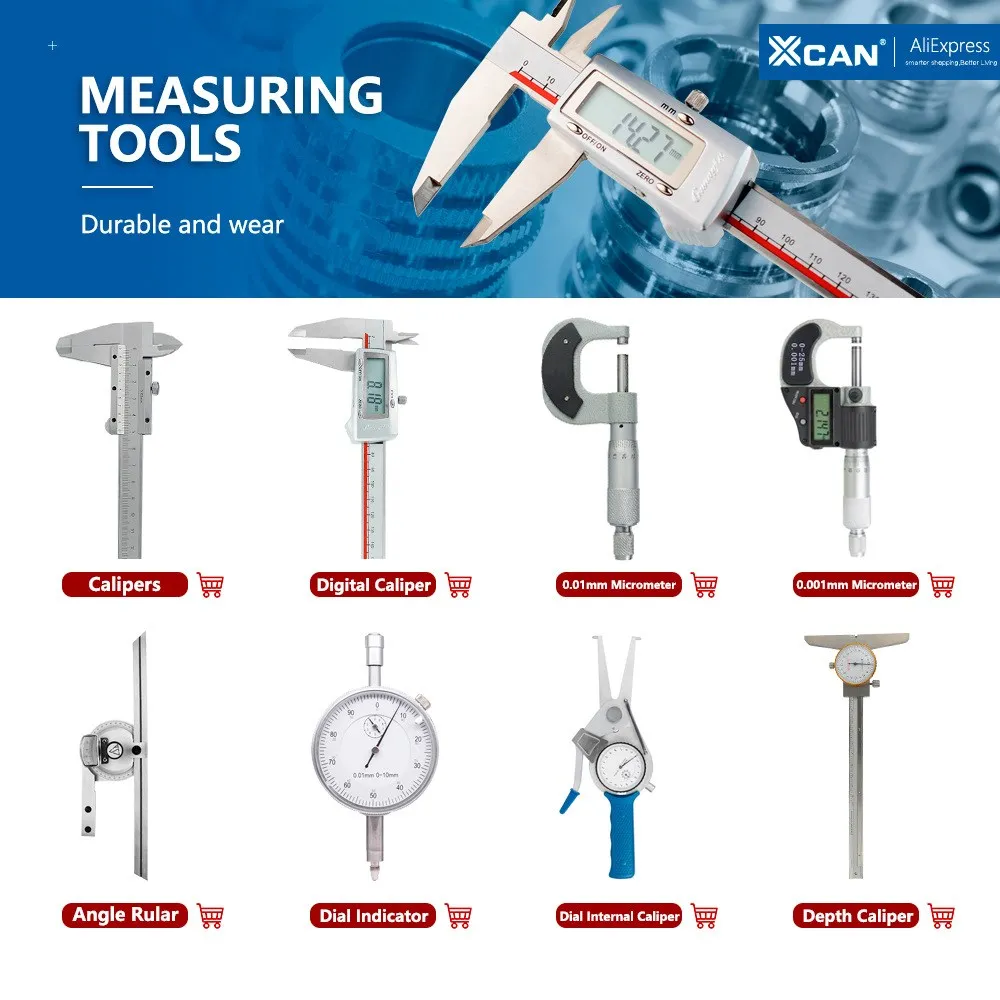 Xcan-calibre vernier digital com lcd, ferramenta de