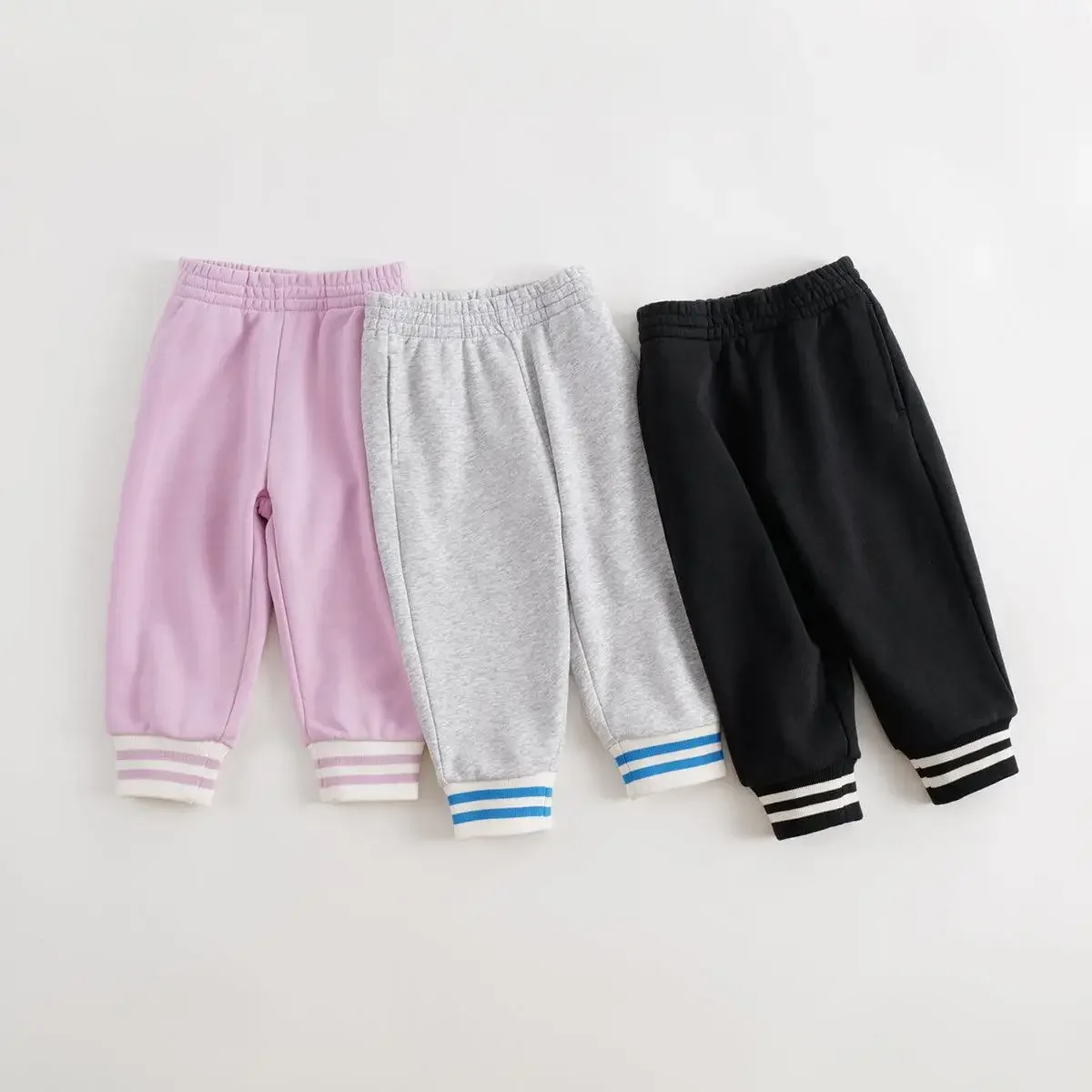 

MARC&JANIE Boys Girls Comfortable Cotton Color Patched Casual Sweatpants Drawstring Pants for Autumn 231887